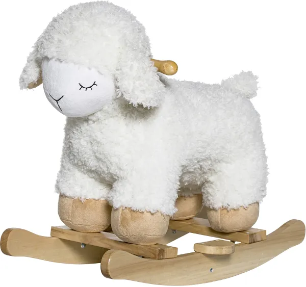 Mini, Schaukelpferd, Schaf, Polyester, Buchenholz